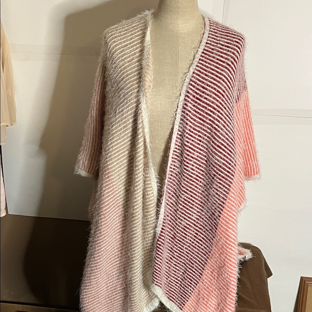 😄House of Harlow 1960 kimono wrap sweater shrug boho flowy soft
